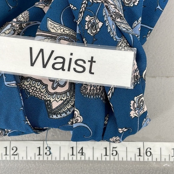 Boutique Romper Ruffled Sleeves Paisley Blue Size 1X - Picture 13 of 16